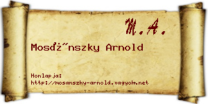 Mosánszky Arnold névjegykártya
